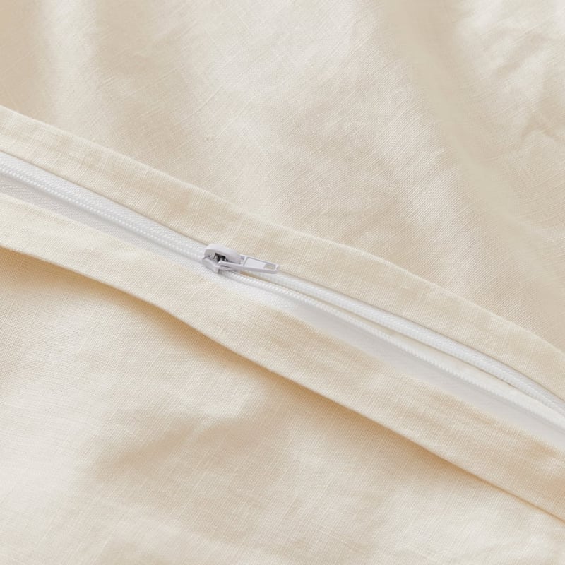 Vintage Washed Linen Pearl Fitted Sheet