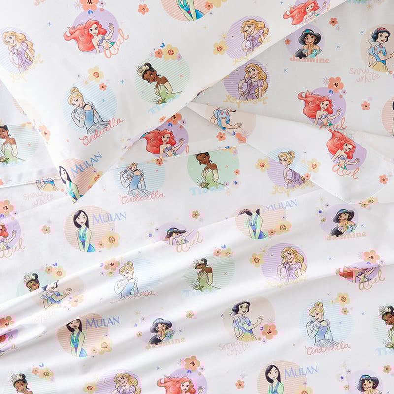 Disney Princess White Polka Dot Sheet Set