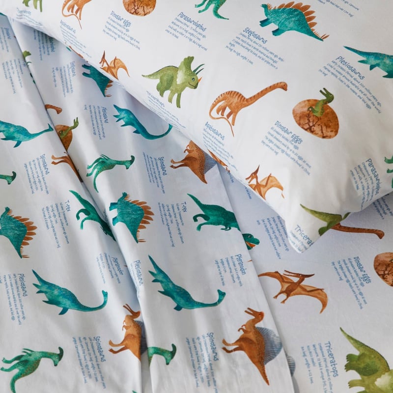 Dino Data Cot Sheet Set