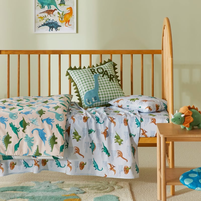 Dino Data Cot Sheet Set