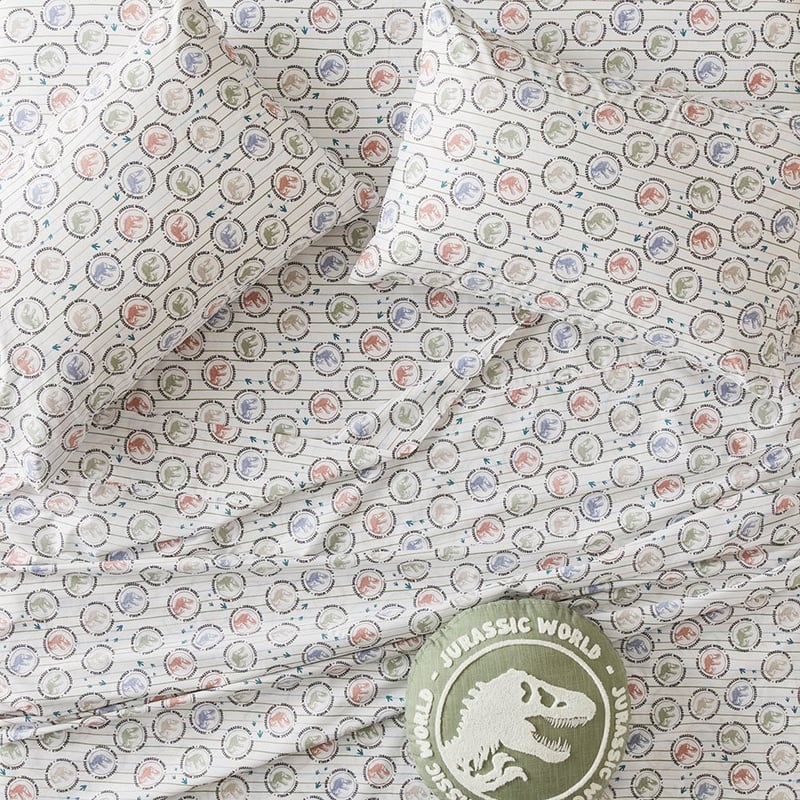 Universal Jurassic World White Sheet Set