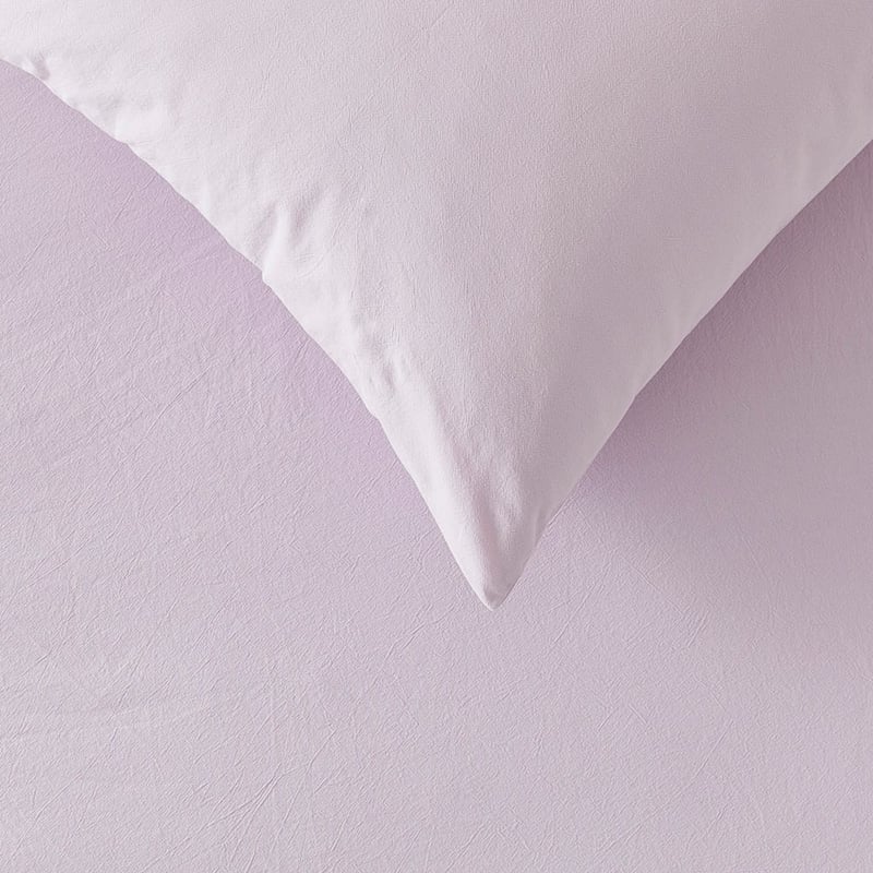 Stonewashed Cotton Lavender Fitted Sheet Set
