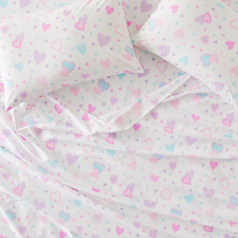 I Heart You White Sheet Set