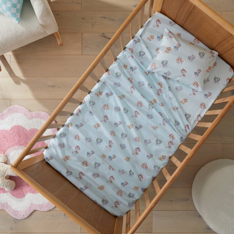 Paw Patrol Pals Sky Blue Cot Sheet Set
