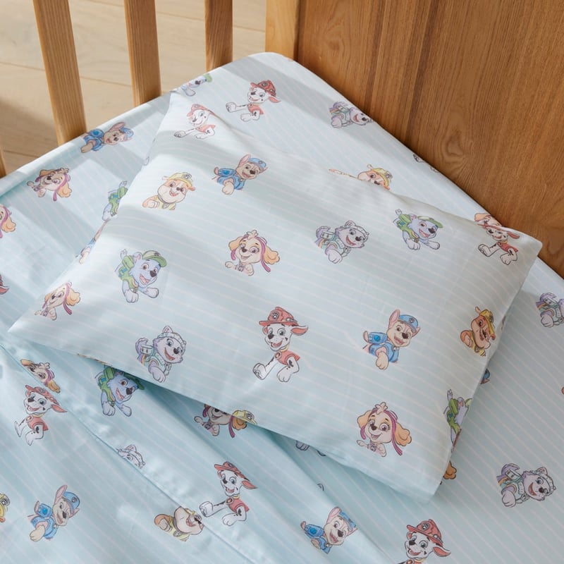 Paw Patrol Pals Sky Blue Cot Sheet Set