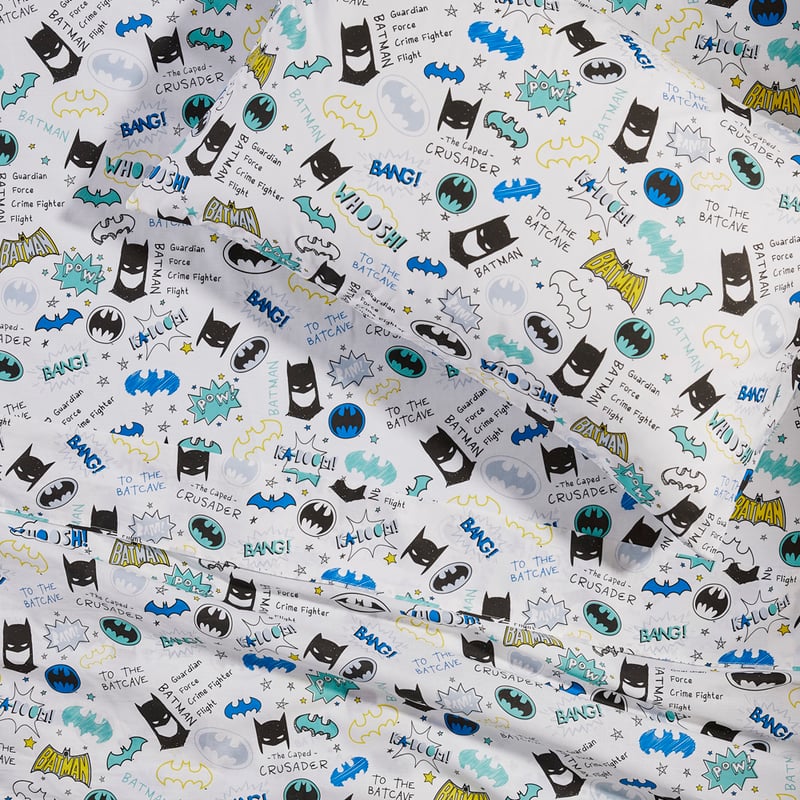 Warner Bros Batman Signal White Sheet Set
