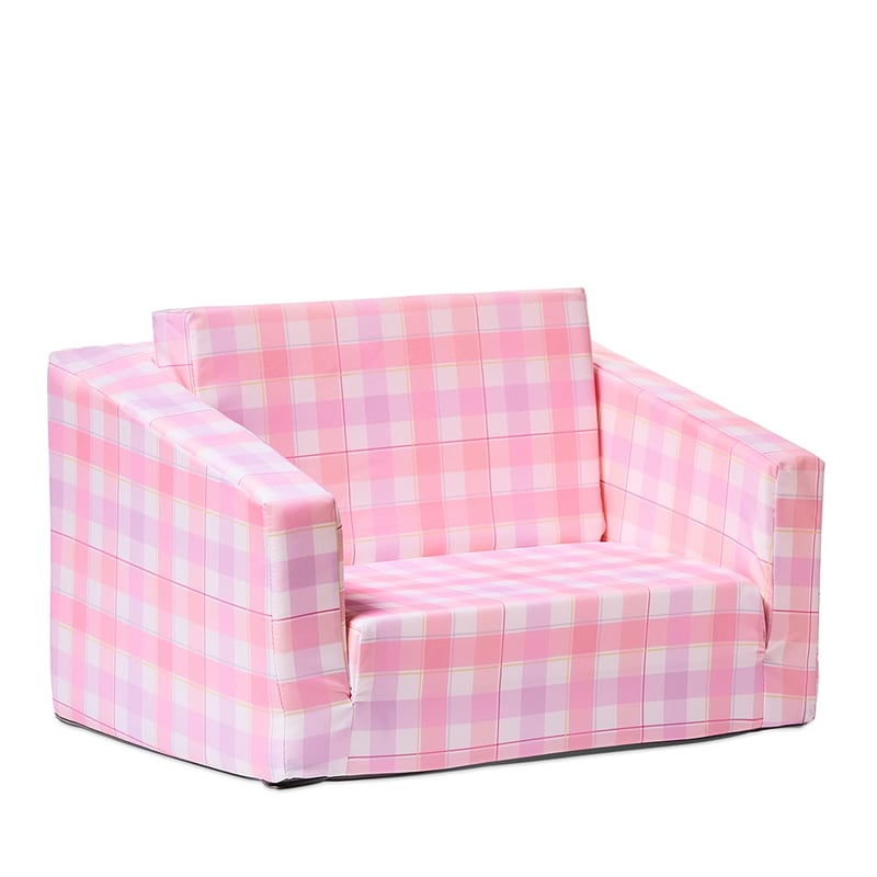 Gingham Pink Flip Out Sofa