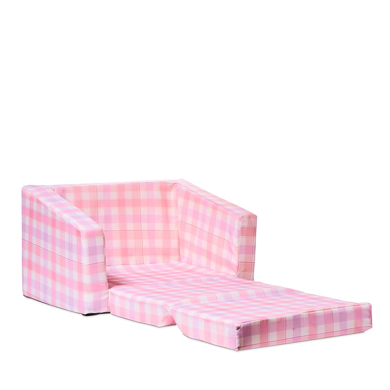 Gingham Pink Flip Out Sofa