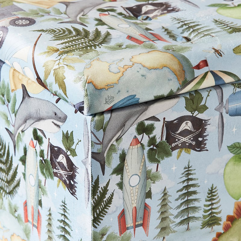 Fleur Harris Blue Adventureland Blanket Box