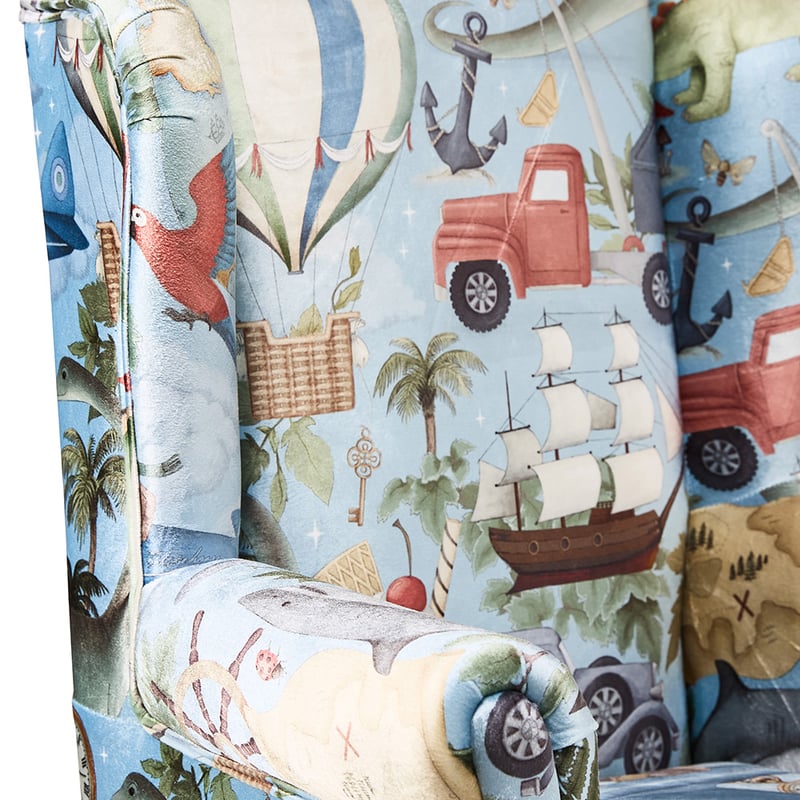 Fleur Harris Blue Adventureland Mini Armchair