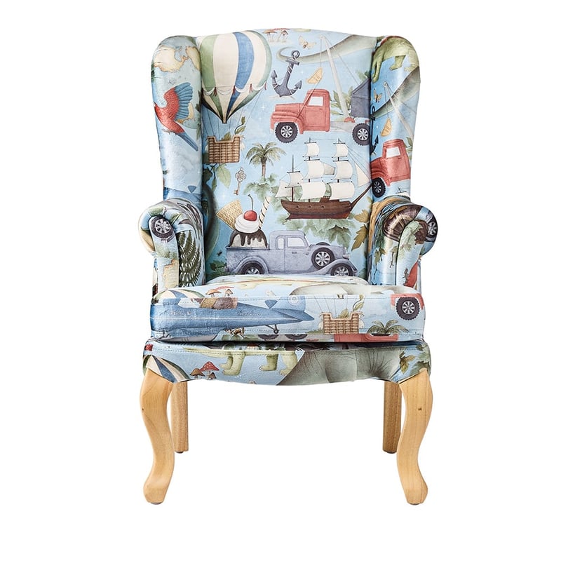 Fleur Harris Blue Adventureland Mini Armchair