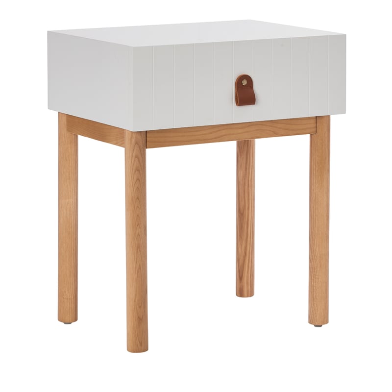 Ascot White 1 Drawer Bedside Table