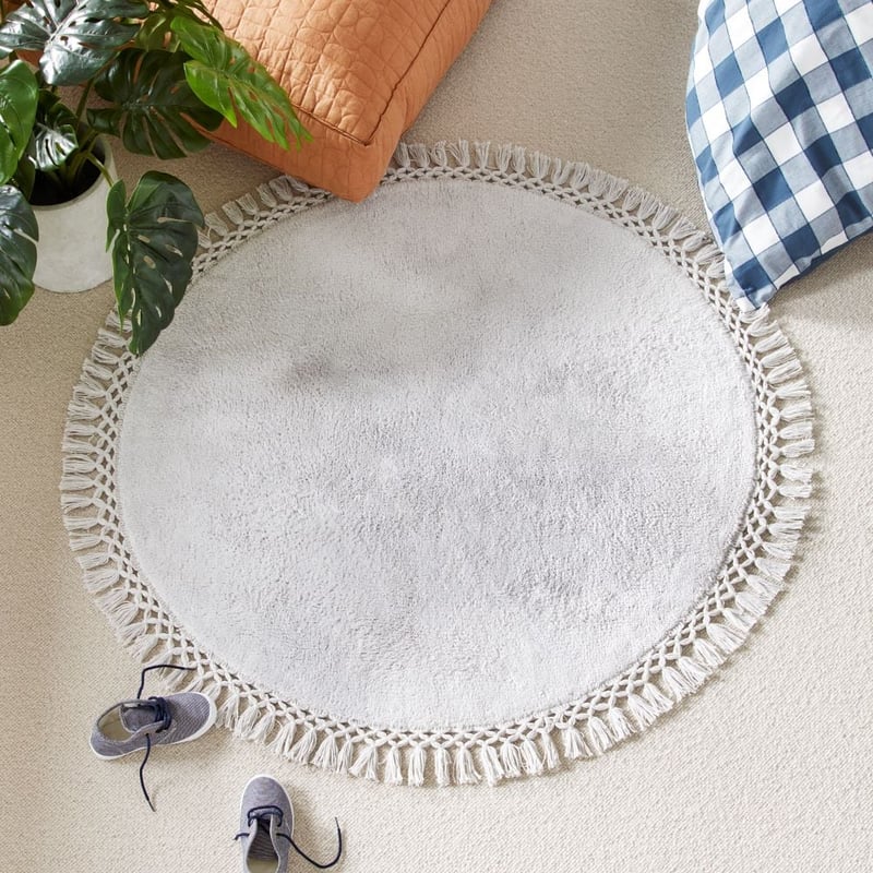 Grey Tassel Rug