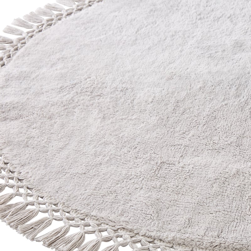 Grey Tassel Rug