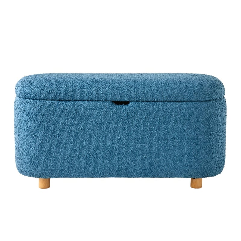 Blake Boucle Blue Blanket Box