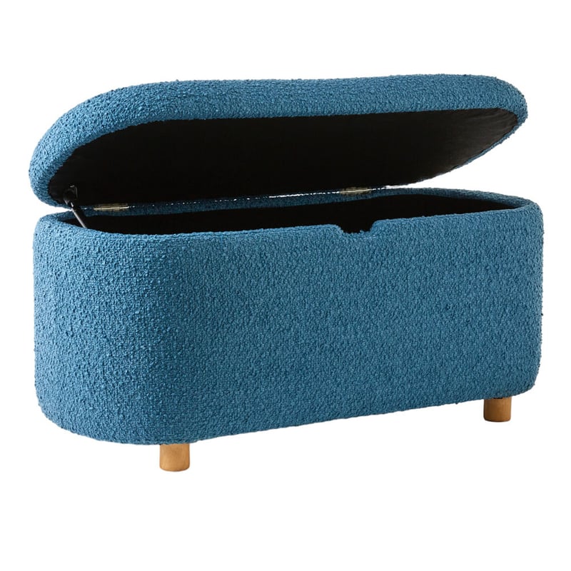 Blake Boucle Blue Blanket Box