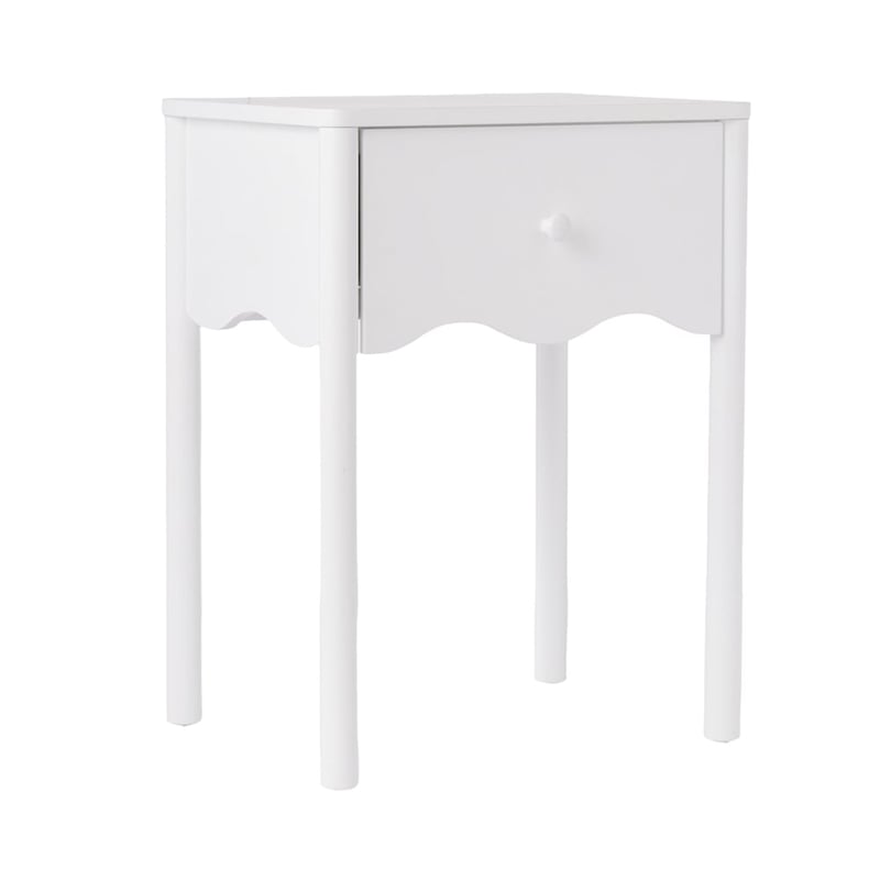Willow White Bedside Table