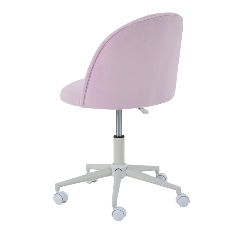 Isabella Lilac Pink Velvet Kids Desk Chair