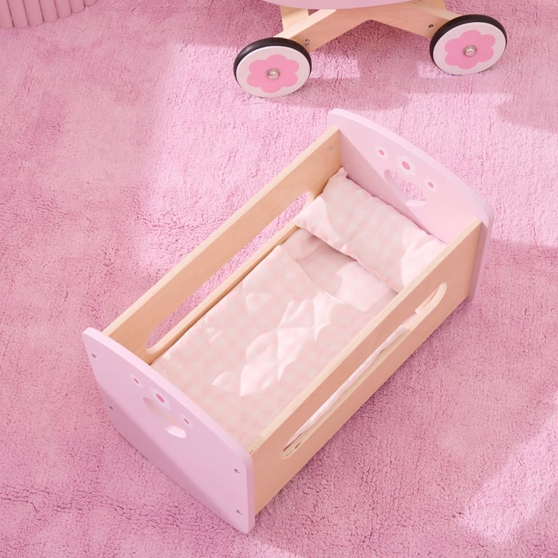 Lilly's Doll Pink Gingham Play Bedding