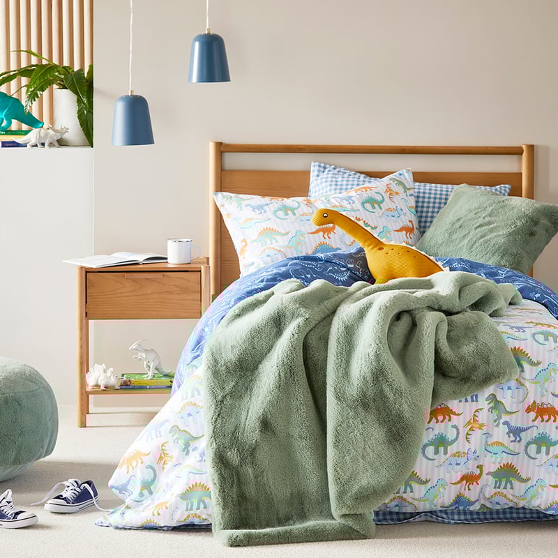 Faux Eucalyptus Rabbit Fur Throw