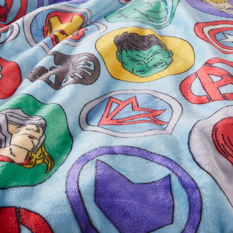 Marvel Avengers Ultra Soft Steel Blue Blanket 