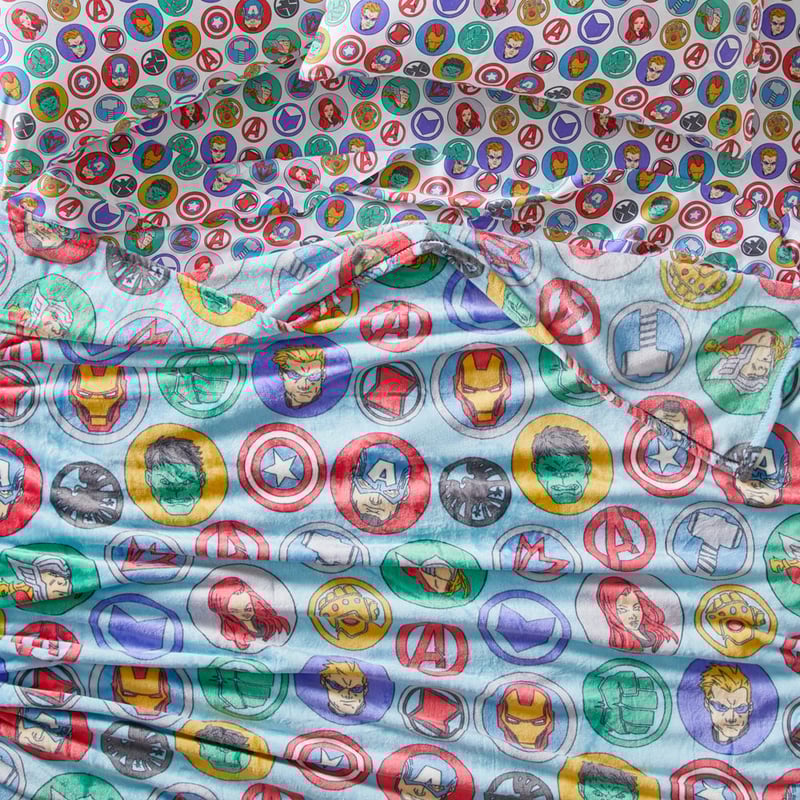Marvel Avengers Ultra Soft Steel Blue Blanket 