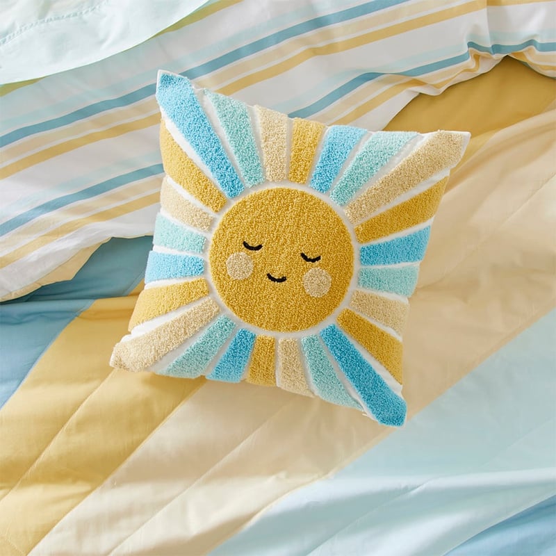 Happy Sun White Tufted Cushion