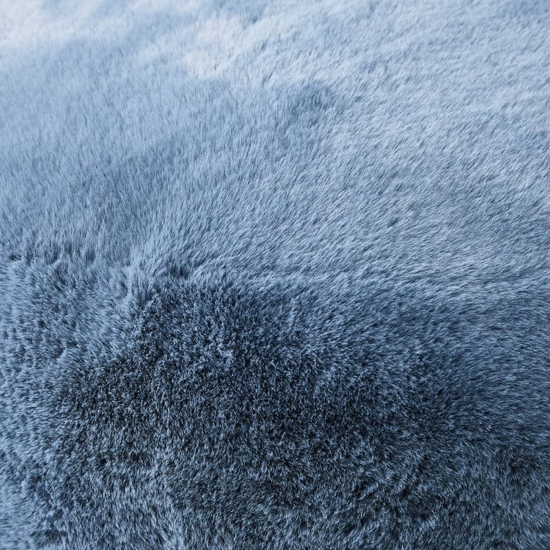 Faux Blue Slate Fur Floor Cushion