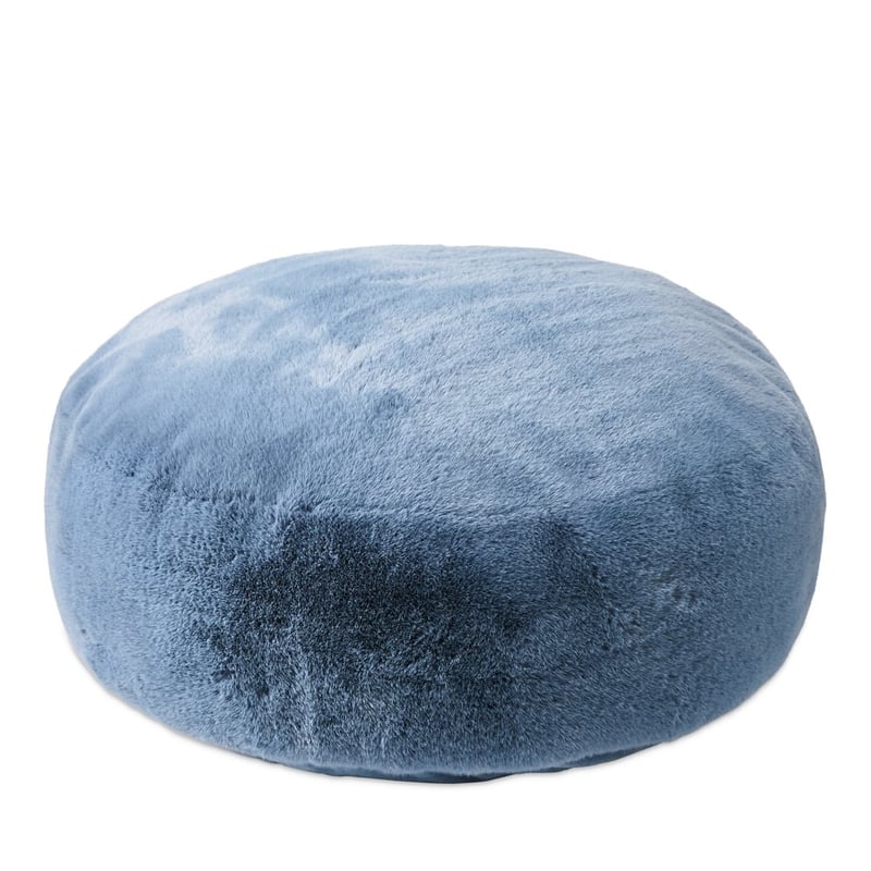 Faux Blue Slate Fur Floor Cushion