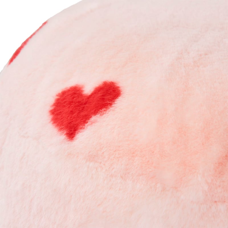 Faux Hearts Fur Floor Cushion