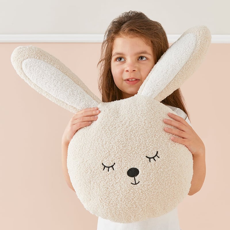 Kids Boucle Natural Sweet Bunny Cushion