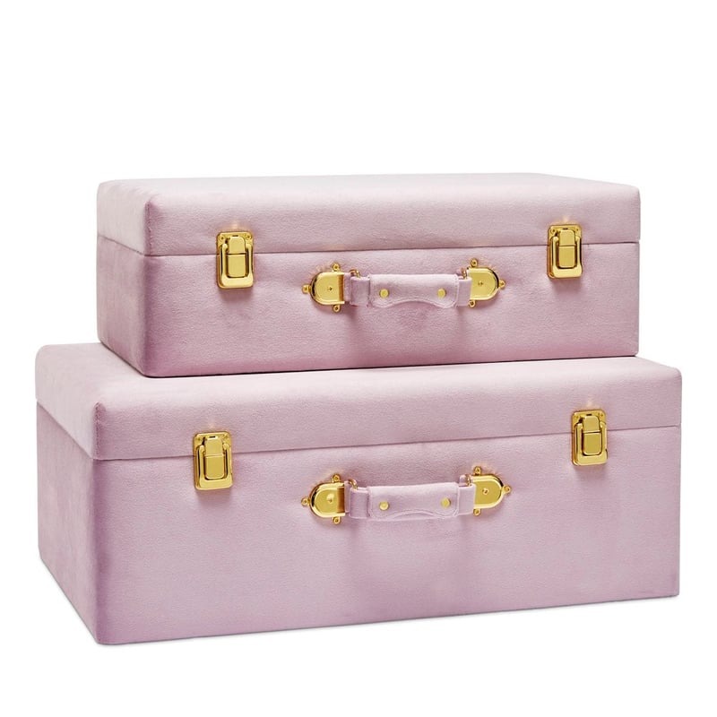 Keepsake Pink Floral Suitcases Set of 2