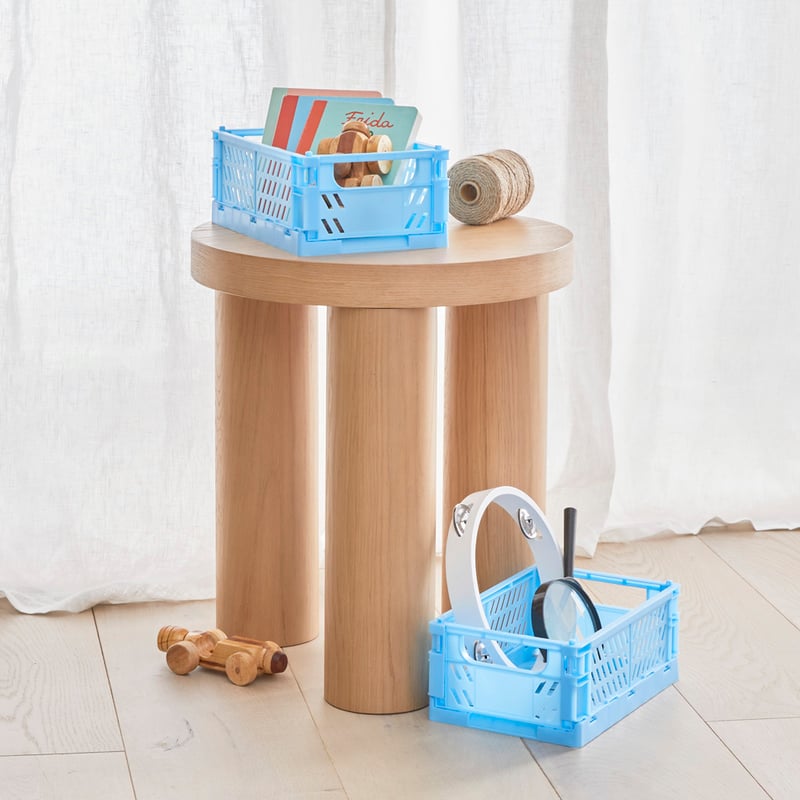 Foldable Blue Medium Storage Boxes Pack of 2