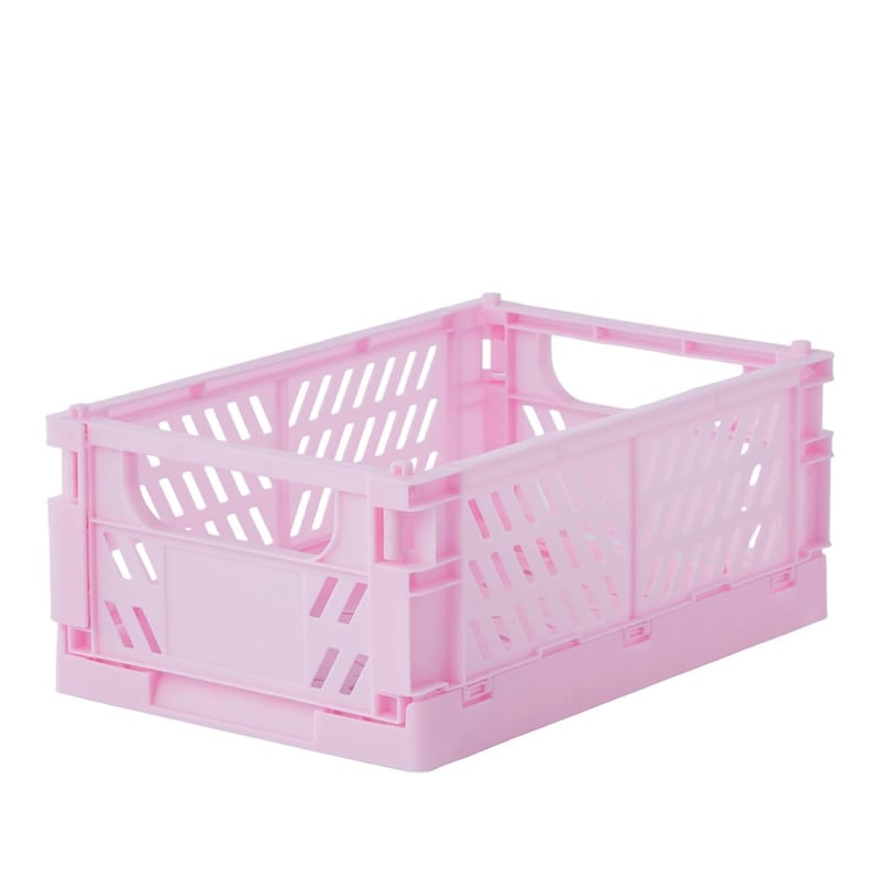 Foldable Pink Medium Storage Boxes Pack of 2