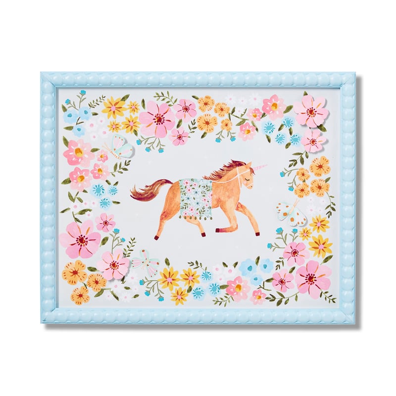 Heirloom Floral Unicorn Wall Art
