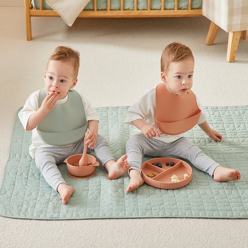 Silicon Clay Meal Time Collection Plate, Bowl & Spoon Set