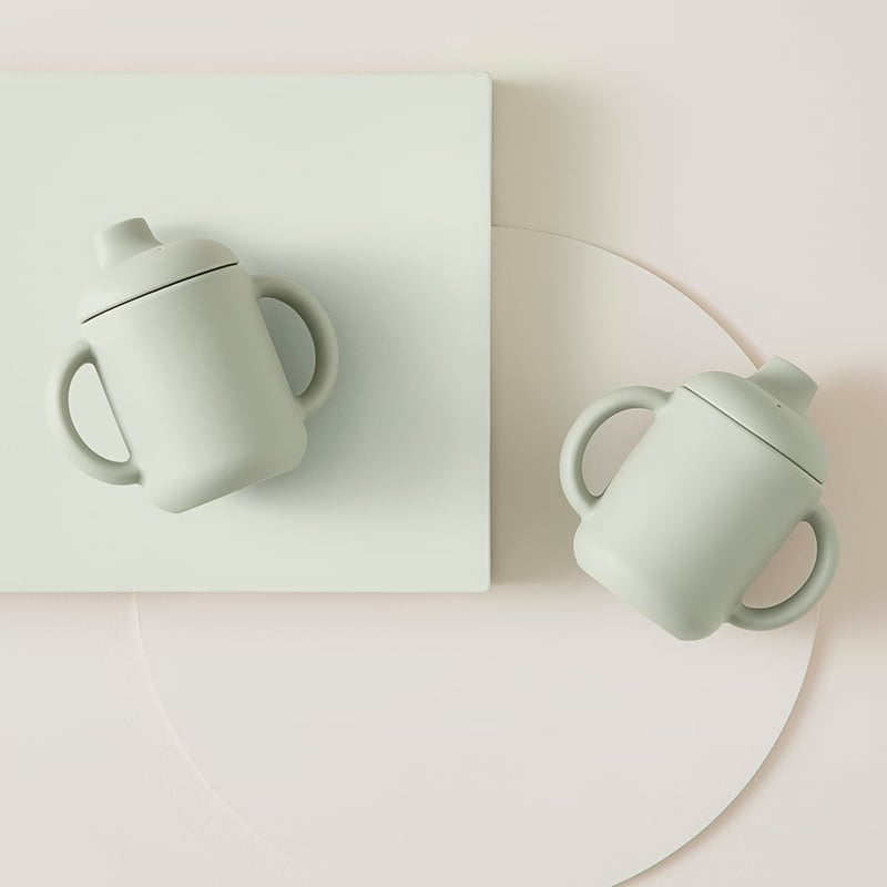 Silicon Sage Meal Time Collection Sippy Cup 2 Pack