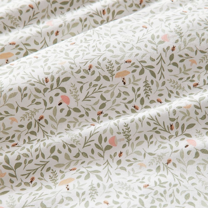 Forest Leaves Fern Jersey Fitted Sheets Pack of 2