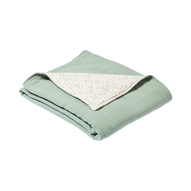 Maxwell Forest Leaf Fern Muslin Coverlet