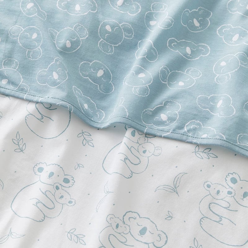 Koala Cuddles Icerberg Jersey Baby Swaddles Pack of 2