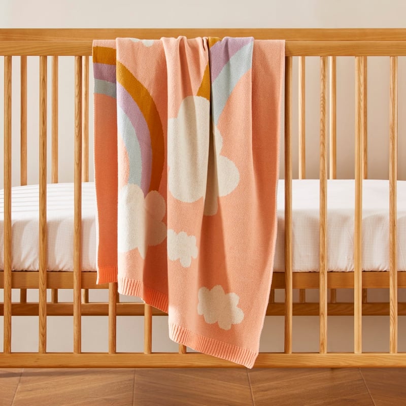 Novelty Cotton Cloudy Rainbow Baby Blanket
