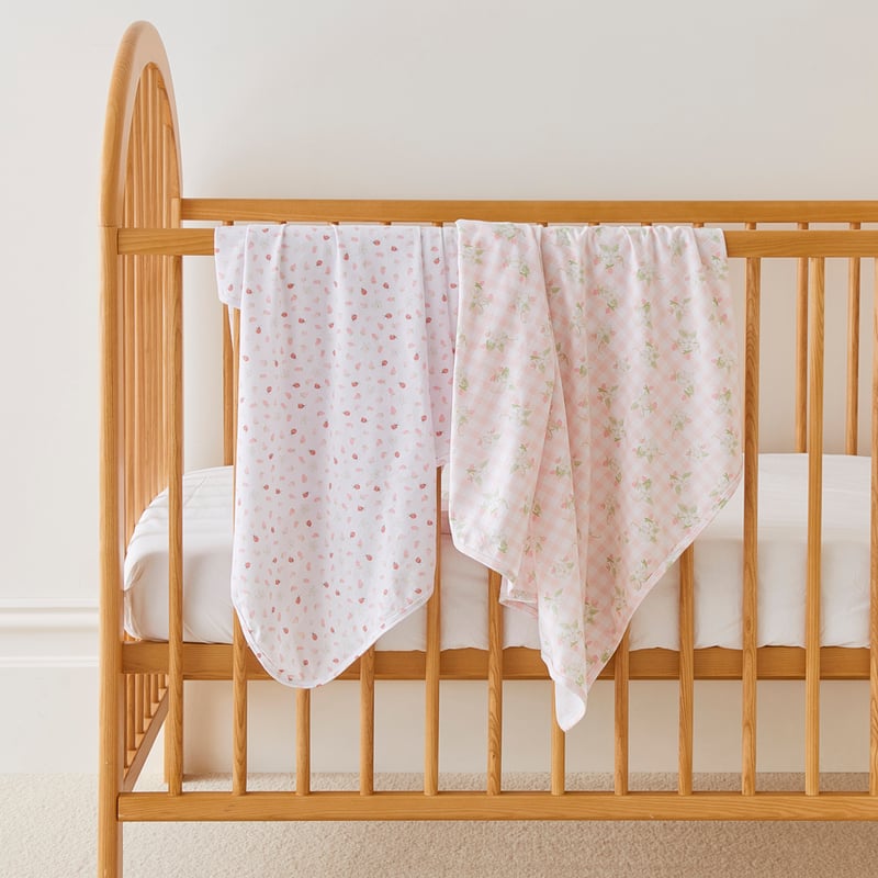 Heirloom Berry Sweet Soft Pink Baby Swaddles 2pk