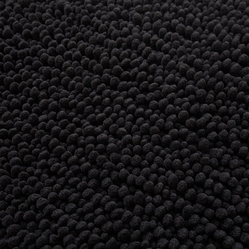 Microplush Black Bobble Bath Runner
