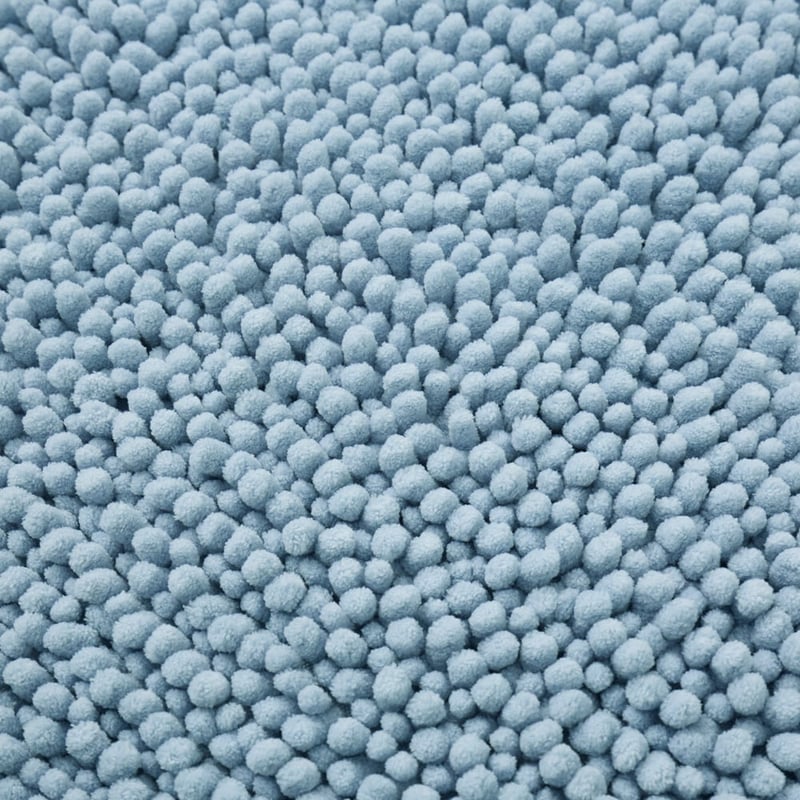 Microplush Chambray Blue Bobble Bath Runner