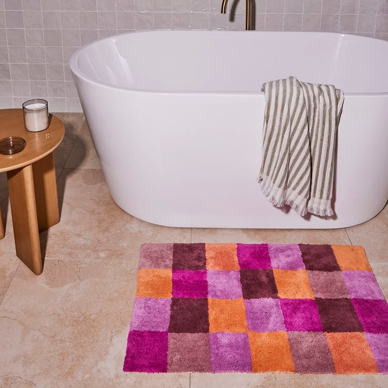 Check Spiced Berry Multi Bath Mat
