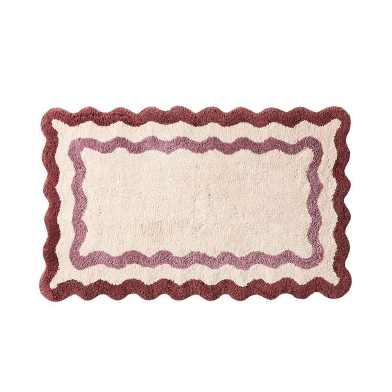 Heather Natural Scallop Bath Mat