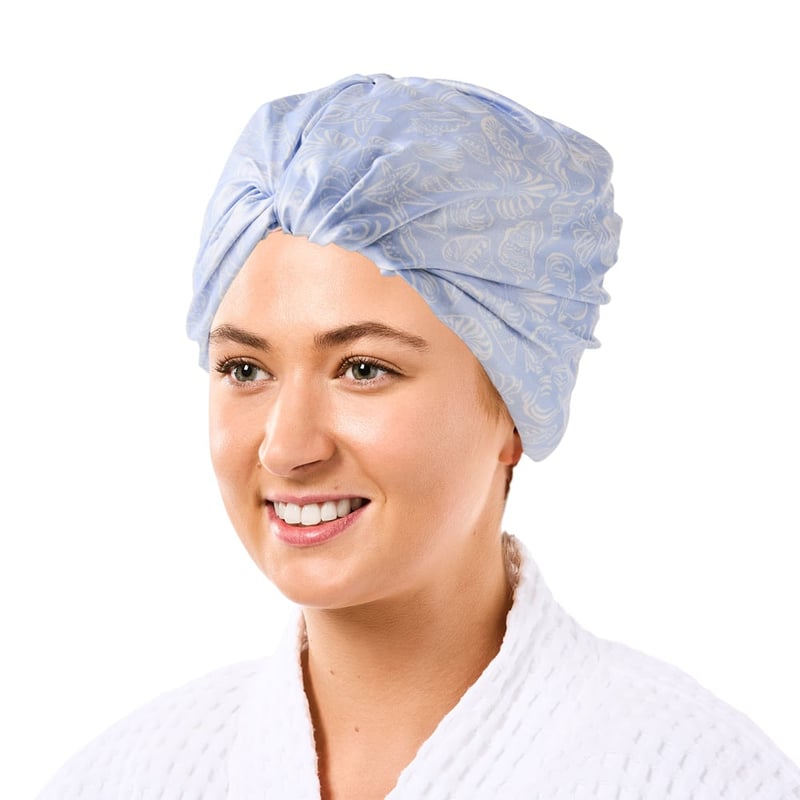 Shell Stripe Printed Shower Cap