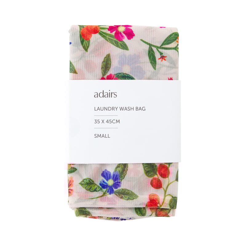 Soft Apricot Fiesta Floral Laundry Wash Bag