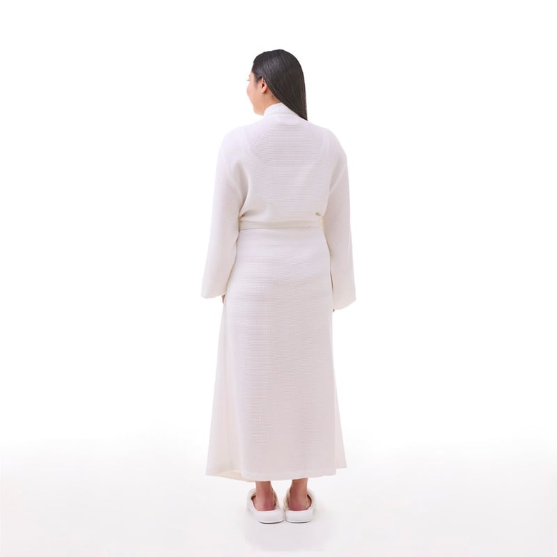 Turkish Cotton Bamboo White Waffle Robe