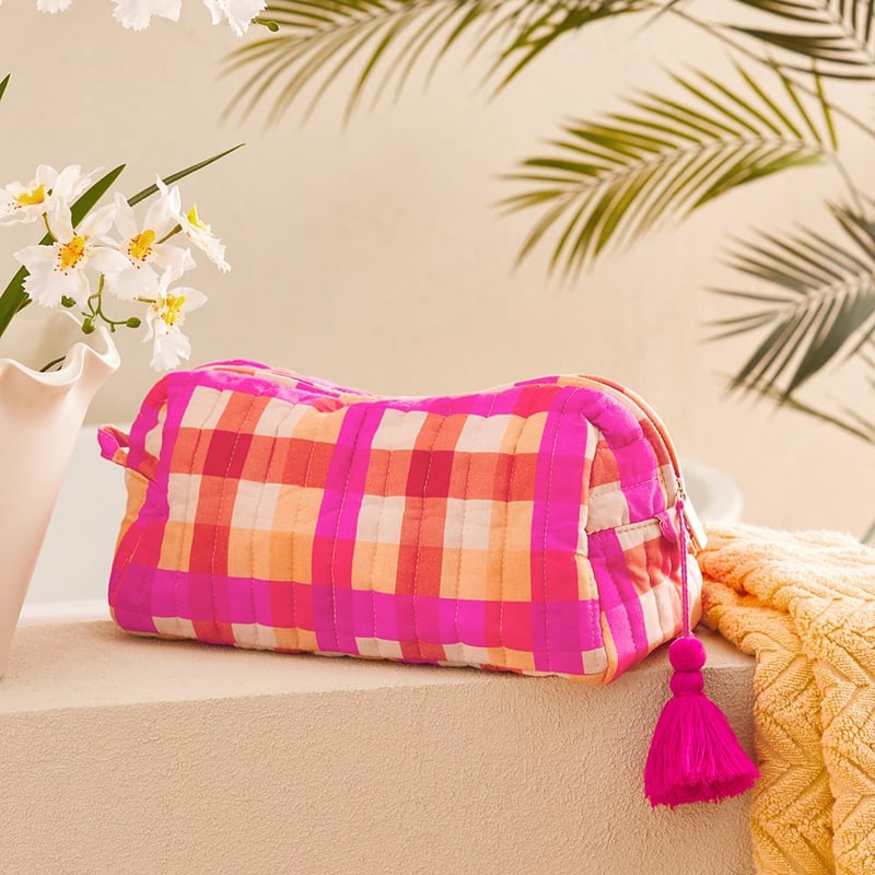 Fiesta Check Cosmetic Bag